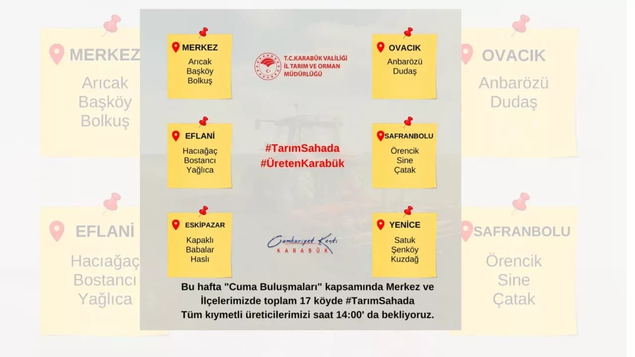 Karabük'te Çiftçilerle Tarım Sahada Etkinliği