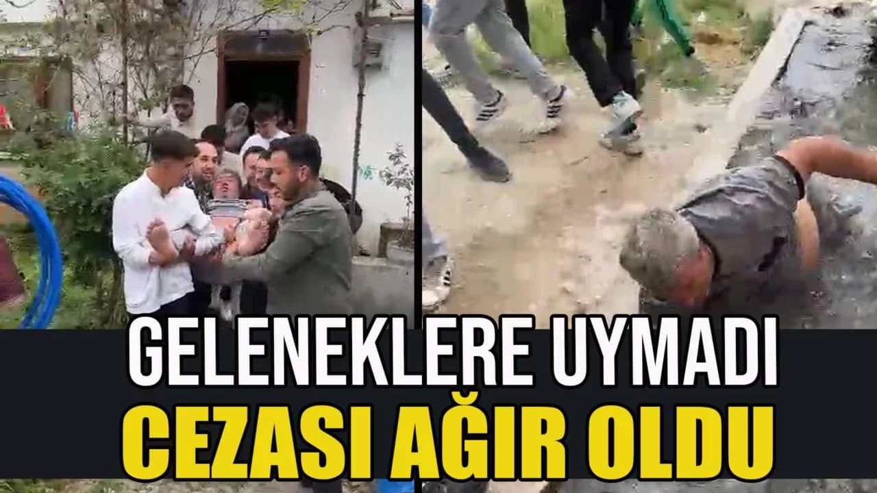 Hıdırellez Bayramı'na gelmeyen vatandaş ‘su oluğuna' atıldı