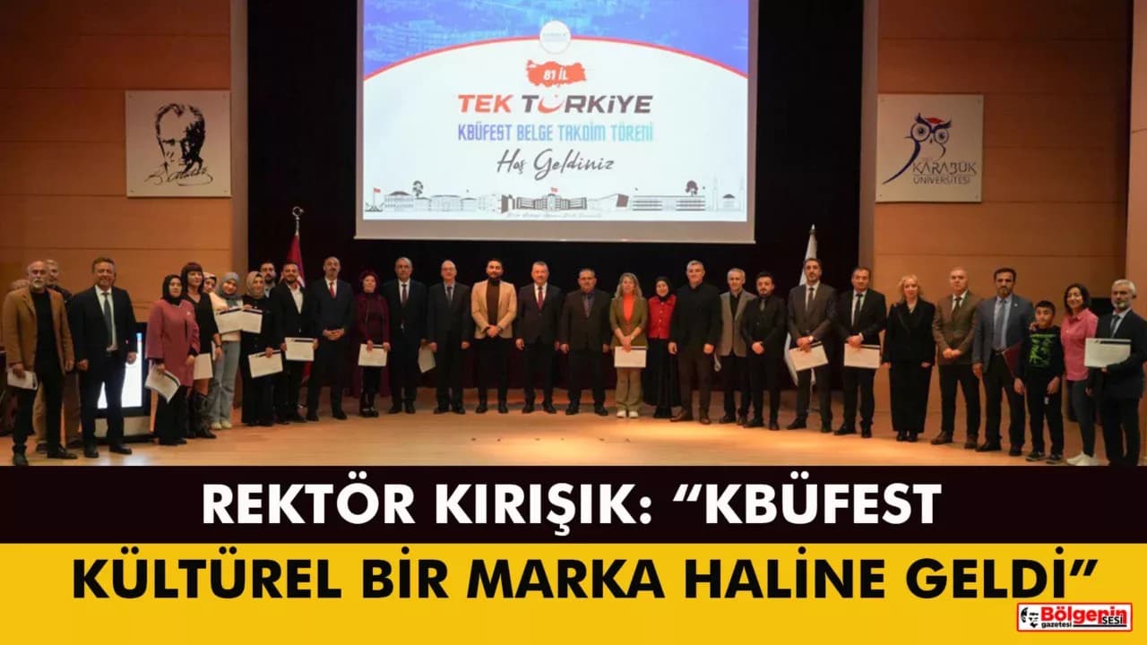 KBÜFEST 2025’e Katkı Sunanlara Teşekkür Belgesi Verildi