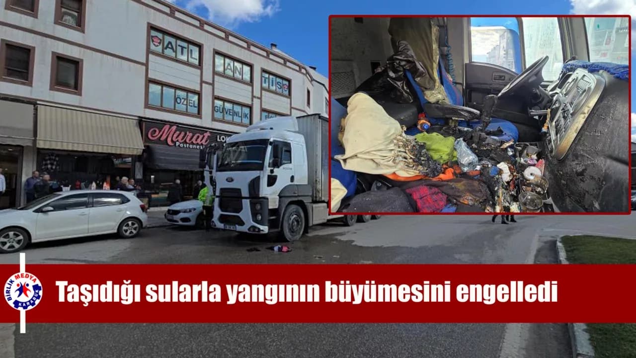 Taşıdığı sularla yangının büyümesini engelledi