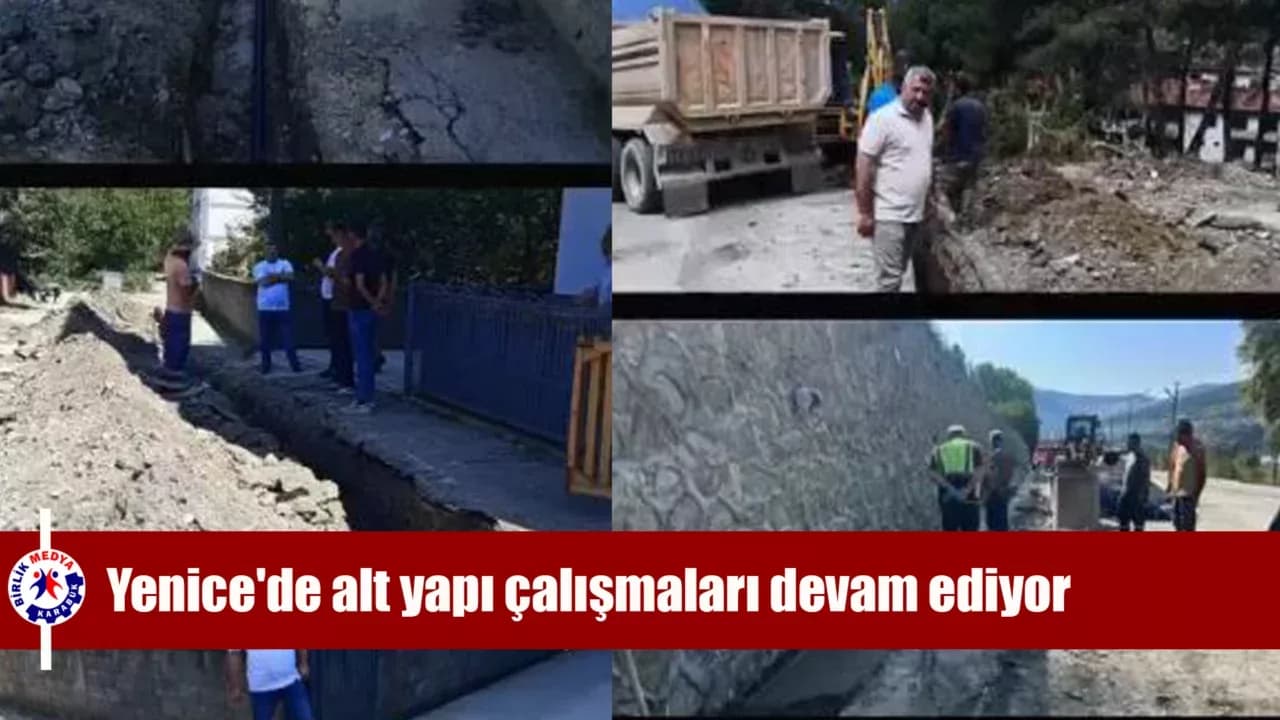 Yenice'de alt yapı çalışmaları devam ediyor