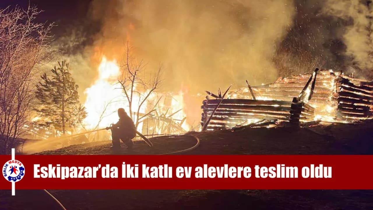 İki katlı ev alevlere teslim oldu