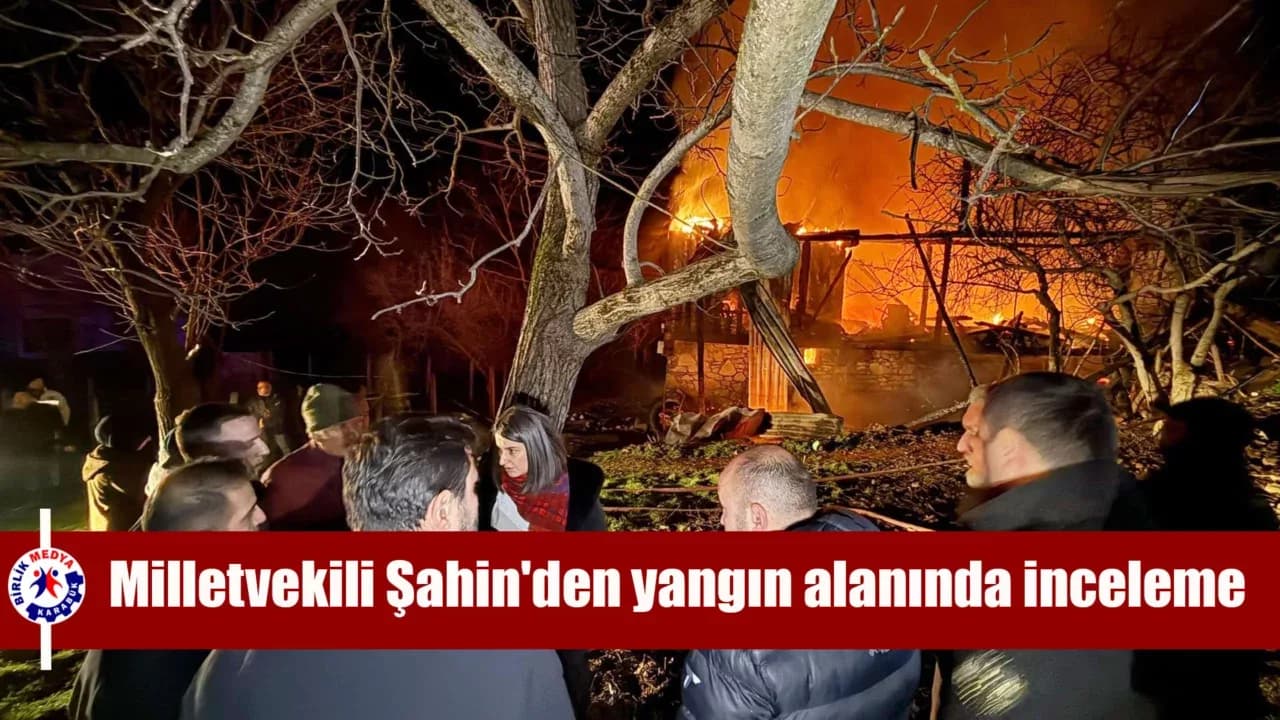 Şahin'den yangın alanında inceleme