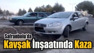 Safranbolu'da Dönel Kavşak İnşaatında Trafik Kazası
