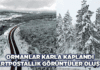 Safranbolu'da karla kaplanan orman havadan görüntülendi
