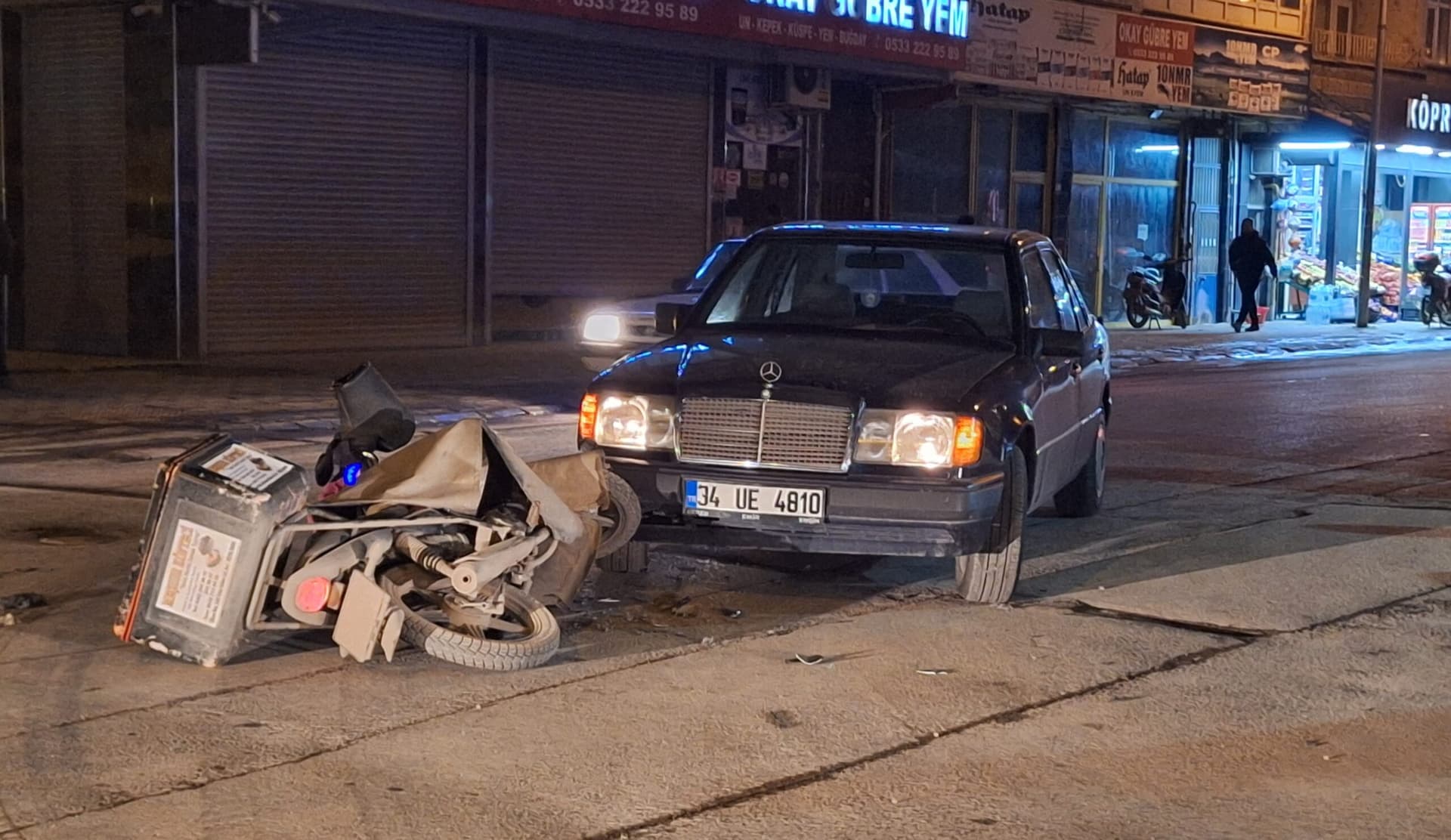 Samsun’da otomobille çarpışan motosikletin sürücüsü yaralandı