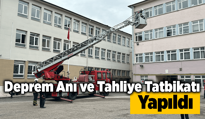 Karabük'te öğrencilerin katılımıyla deprem tatbikatı yapıldı
