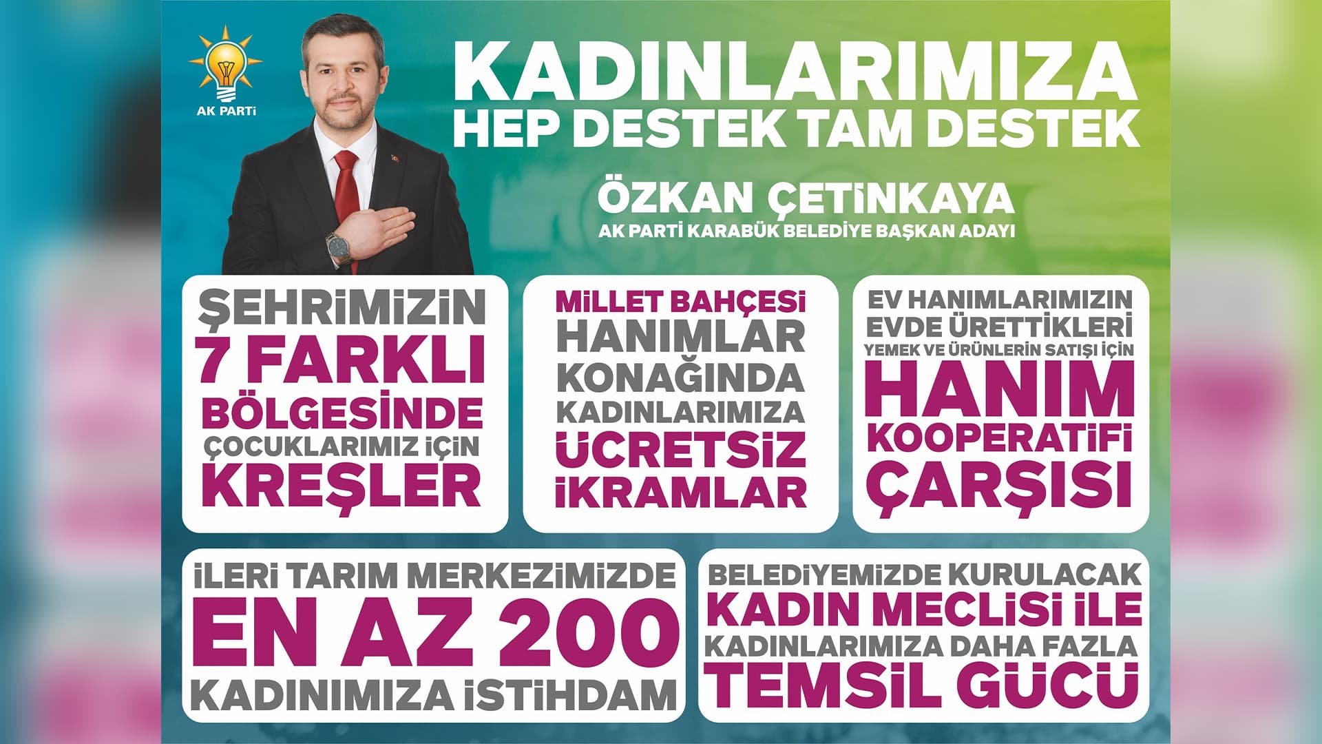 AK Parti Karabük Belediye Başkan adayı Çetinkaya, kadınlara yönelik projelerini anlattı