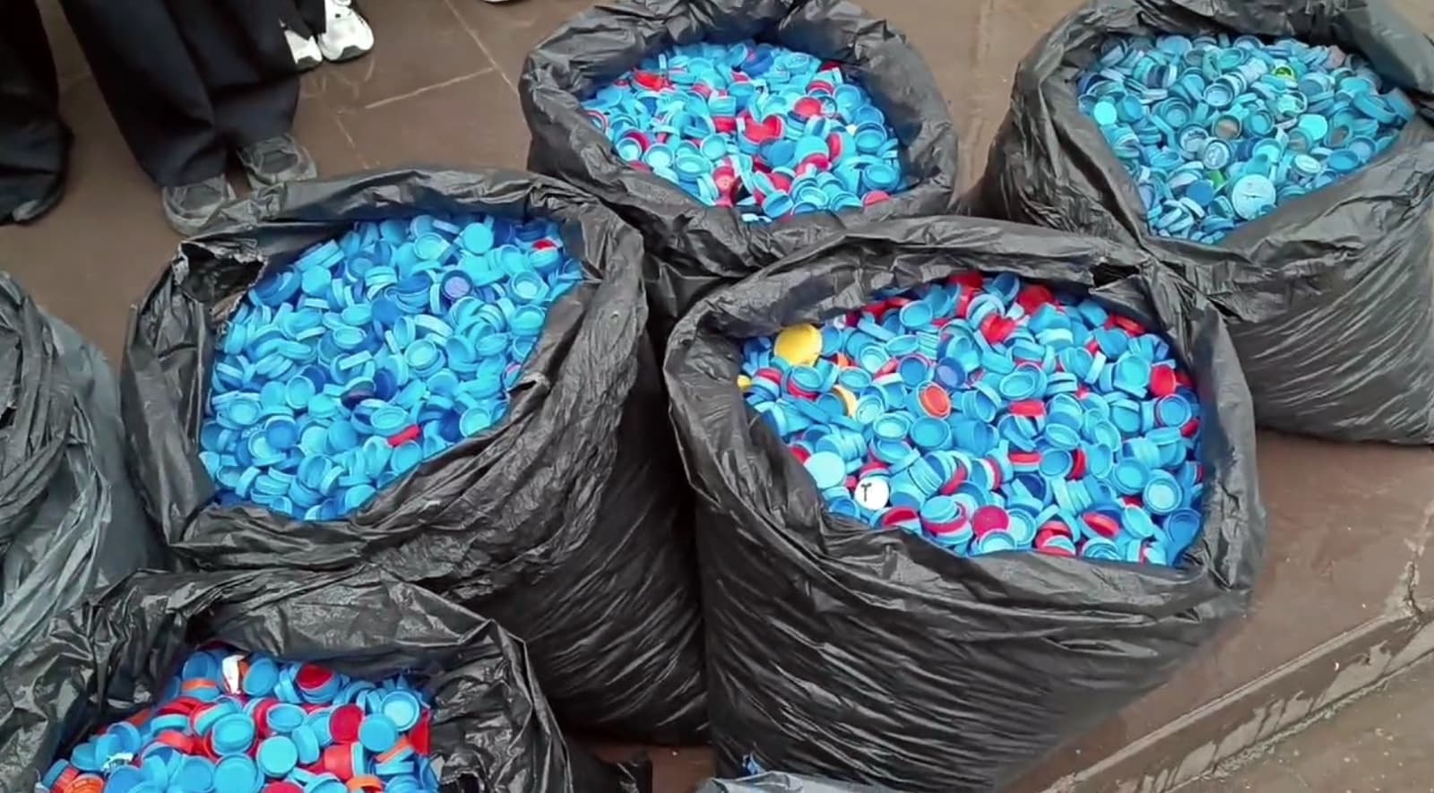 TOGÜ'de tekerlekli sandalye almak için 180 bin plastik kapak toplandı