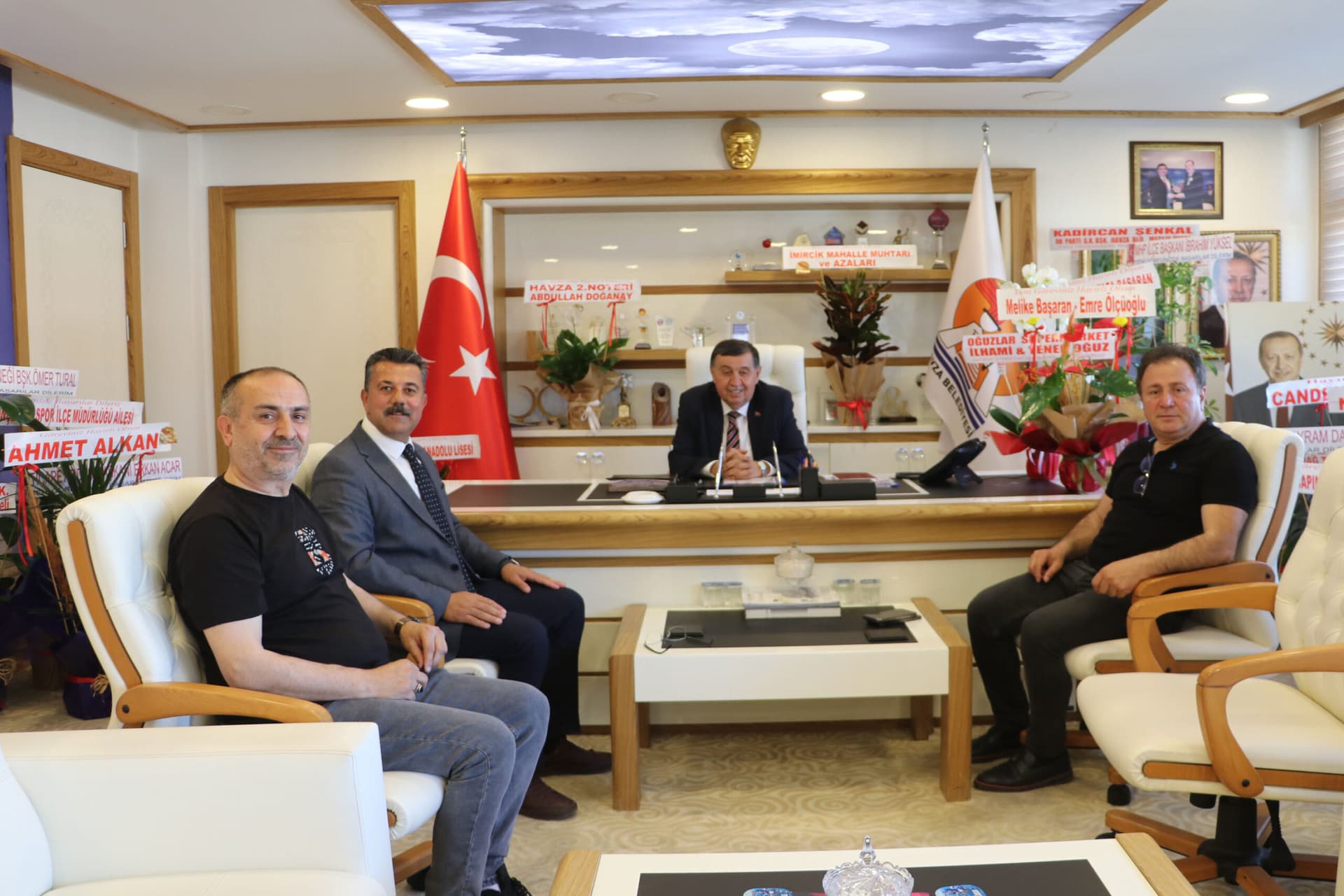 Havza OSB'de yer tahsis talebinde bulunan firmadan Belediye Başkanı İkiz'e ziyaret