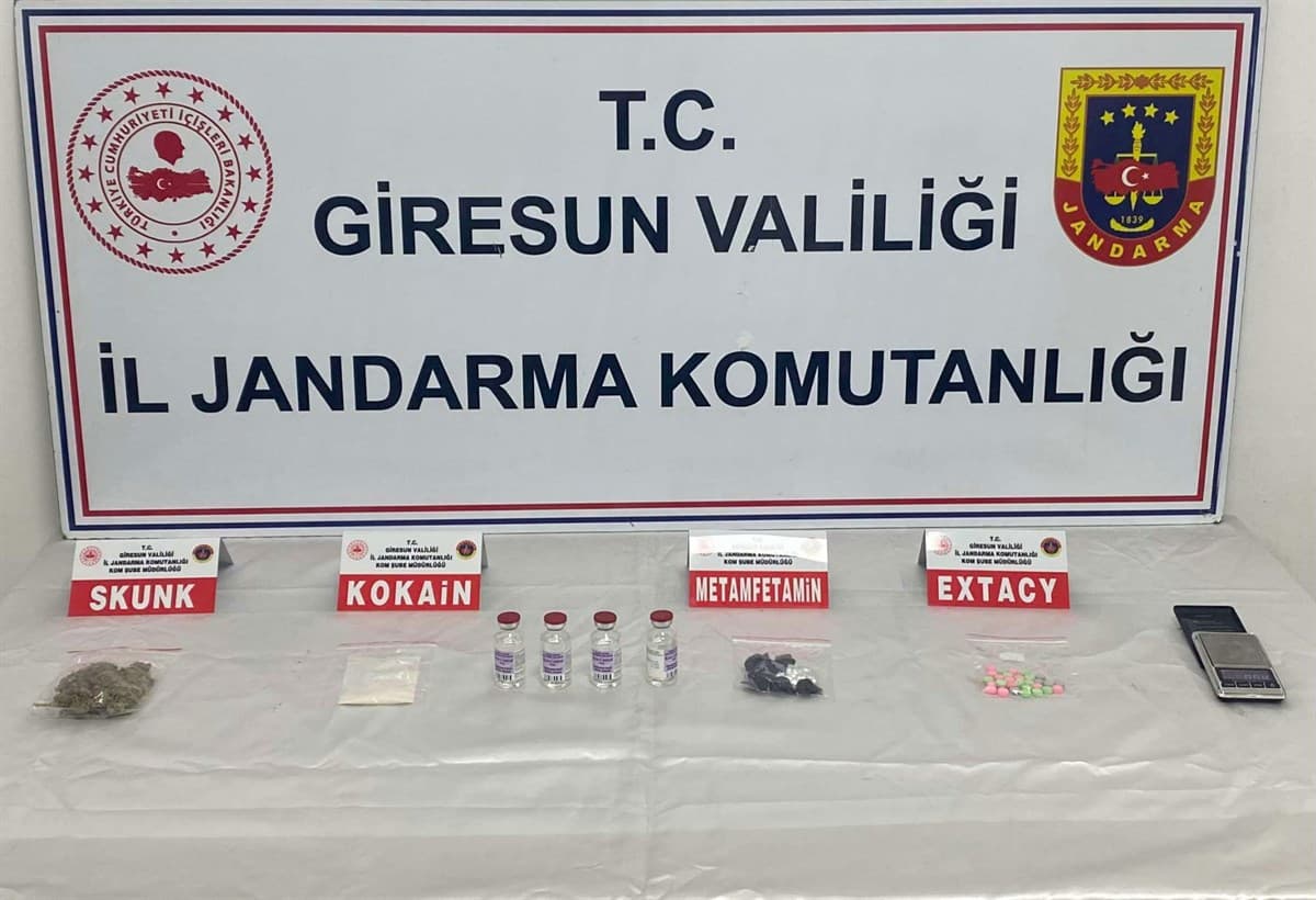 Giresun'da uyuşturucu operasyonlarında yakalanan 2 kişi tutuklandı