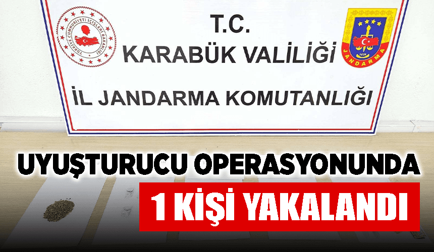 Uyuşturucu operasyonunda 1 kişi yakalandı