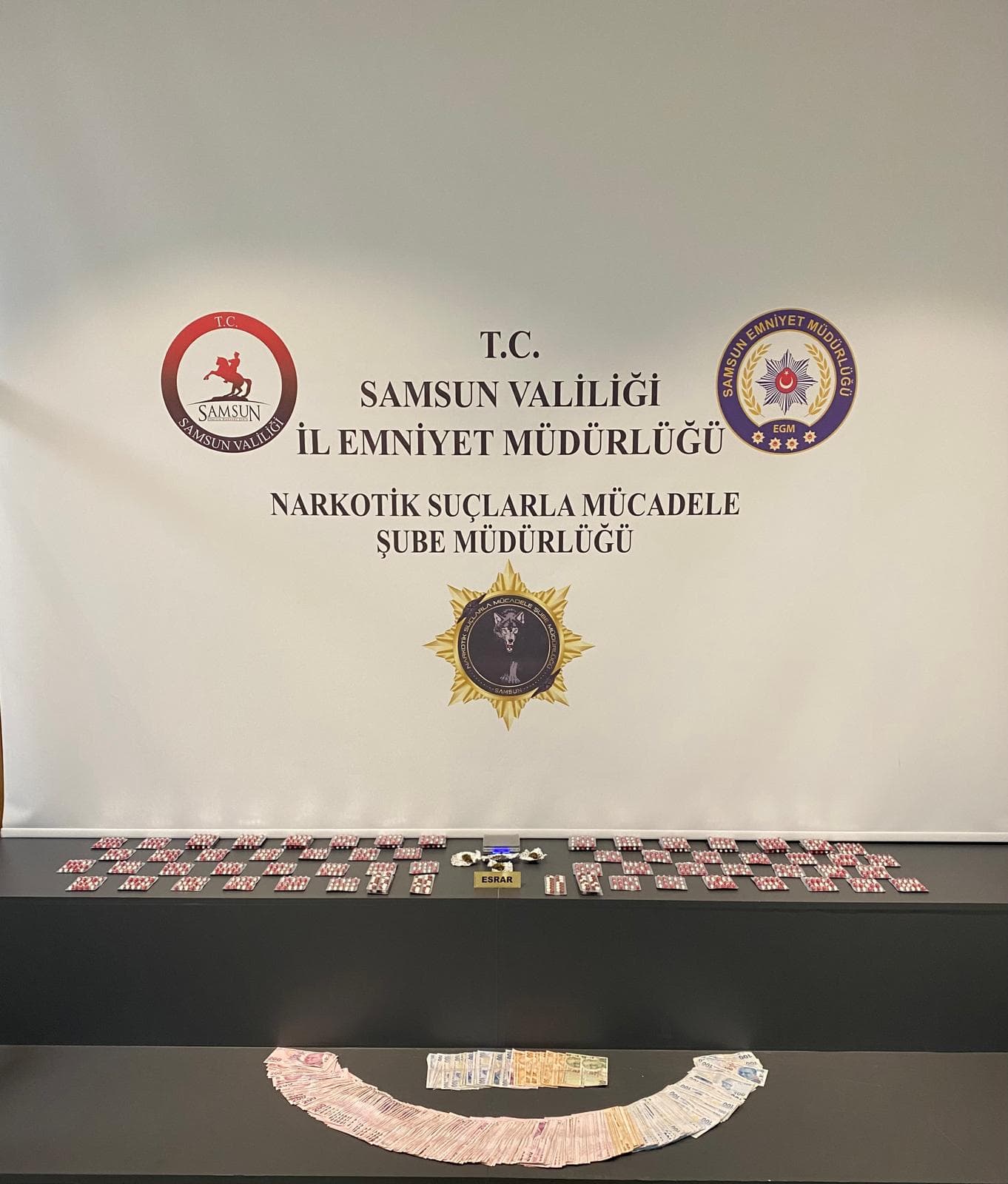 Samsun'da ikametinde uyuşturucuyla yakalanan zanlı tutuklandı