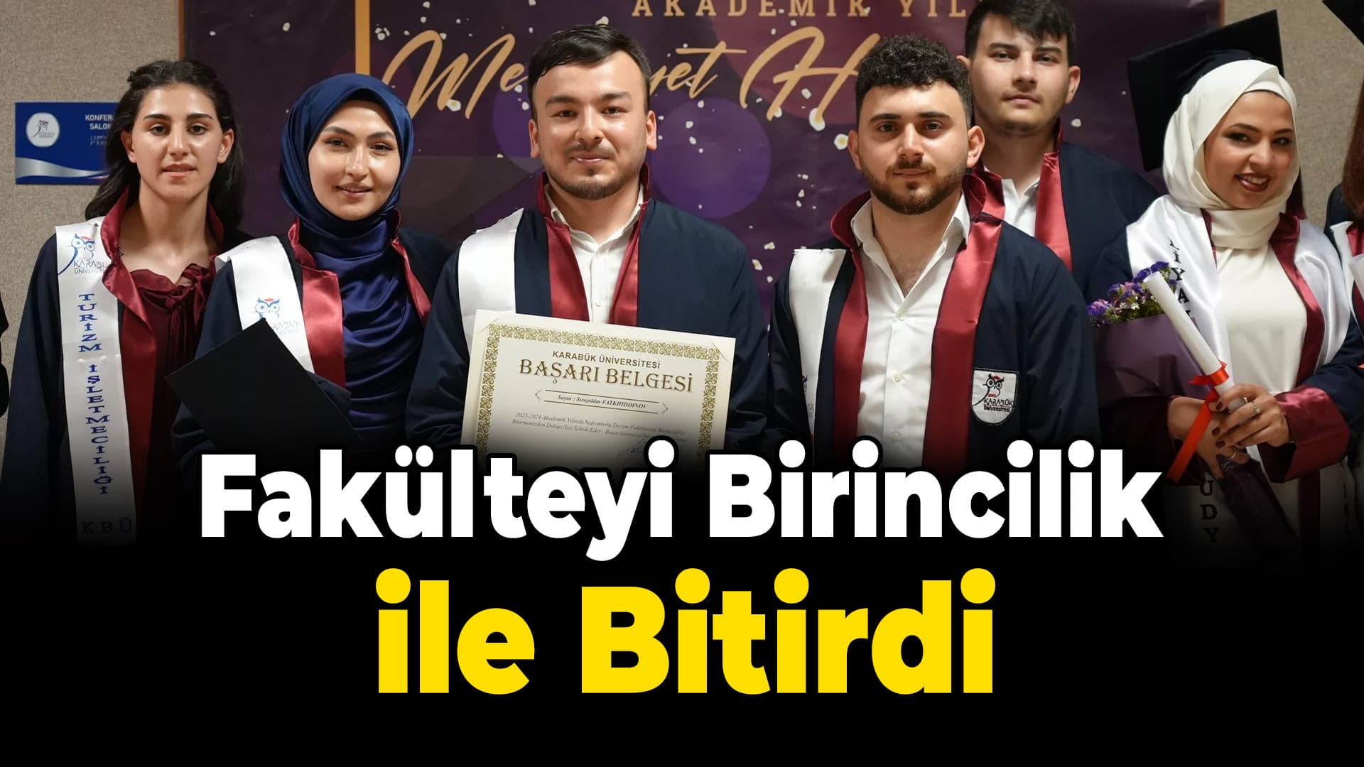 Özbek Öğrenci Fakülteyi Birincilikle Bitirdi