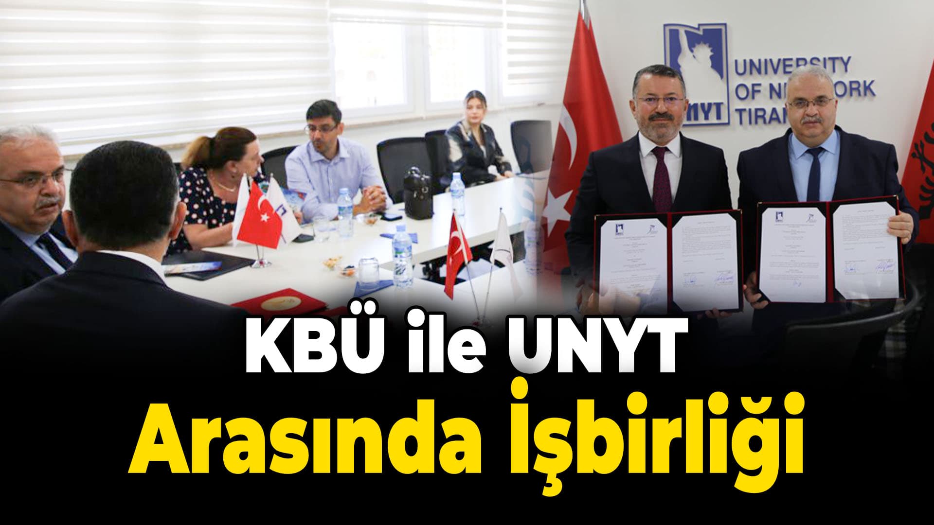 Karabük Üniversitesi ile Tiran New York Üniversitesi arasında iş birliği protokolleri