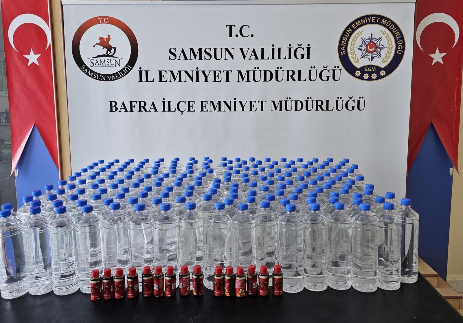 Samsun'da 200 litre etil alkol ele geçirildi