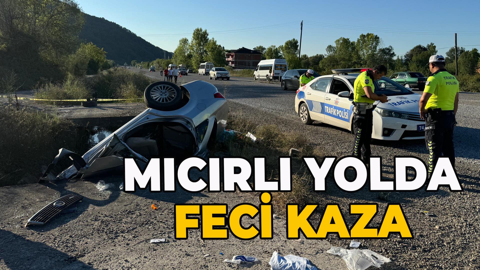 Kanala devrilen otomobildeki 1 kişi öldü, 3 kişi yaralandı