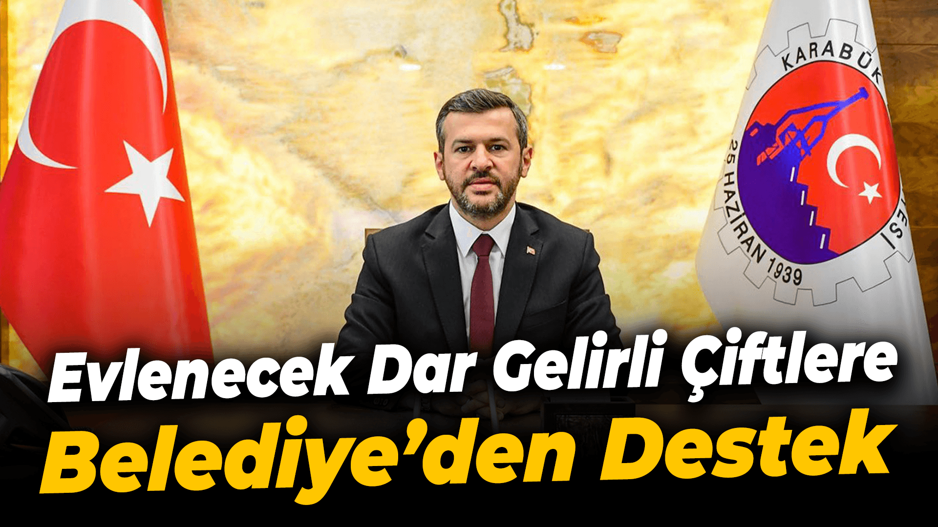 Karabük'te evlenecek dar gelirli çiftlere düğün salonu ve kıyafet desteği