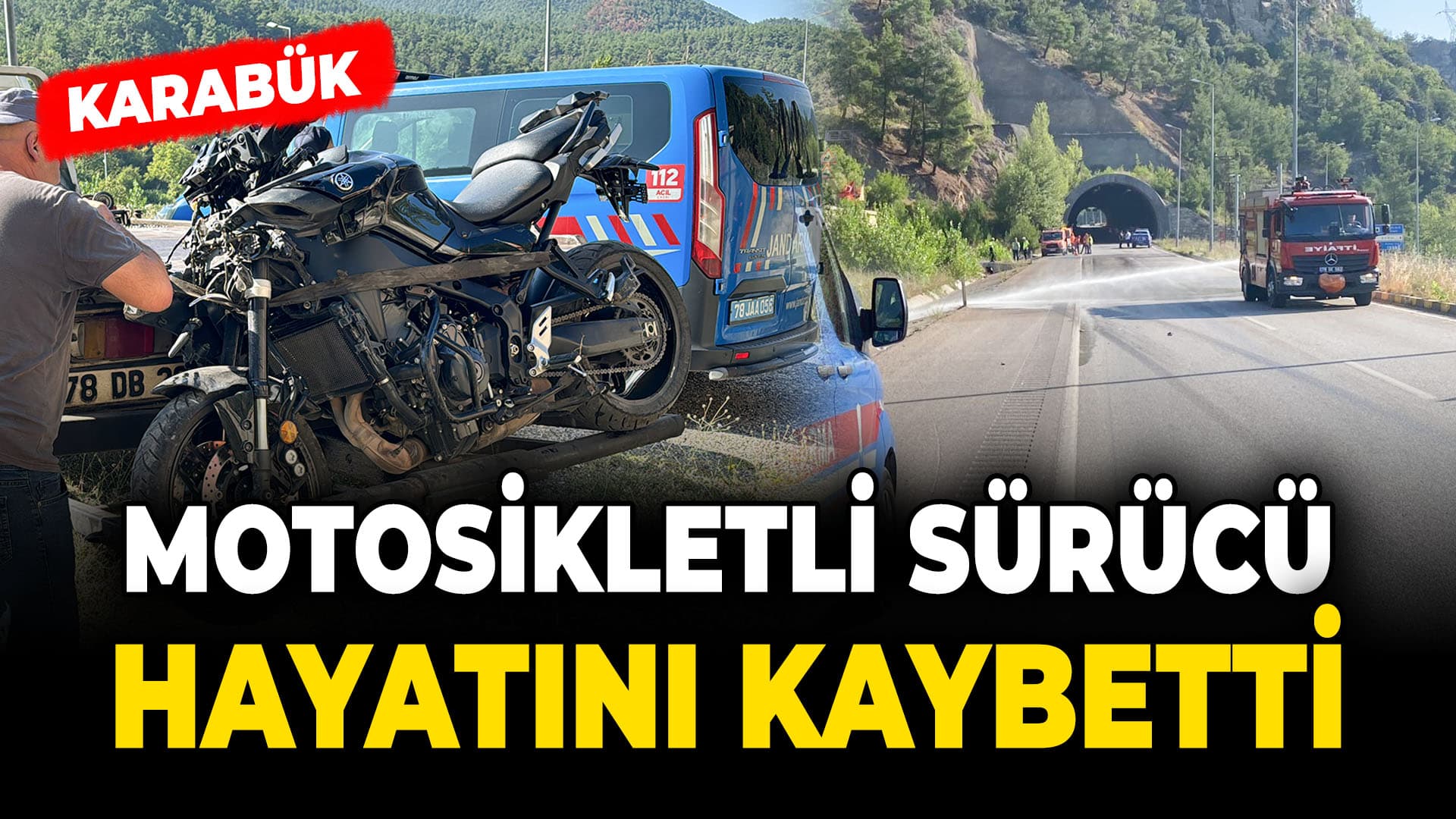 Karabük'te motosikleti devrilen sürücü, araçların çarpması sonucu öldü
