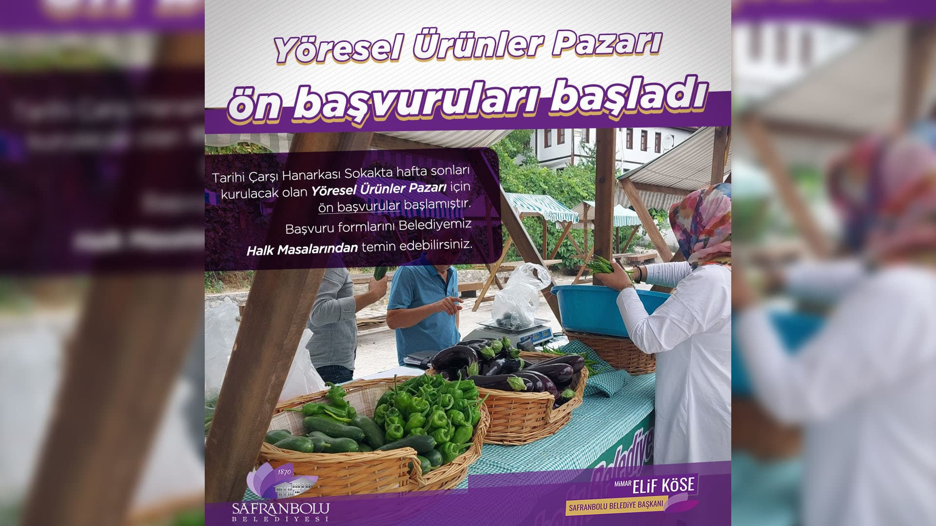 Safranbolu Belediyesi Yöresel Ürünler Pazarı Kuruyor
