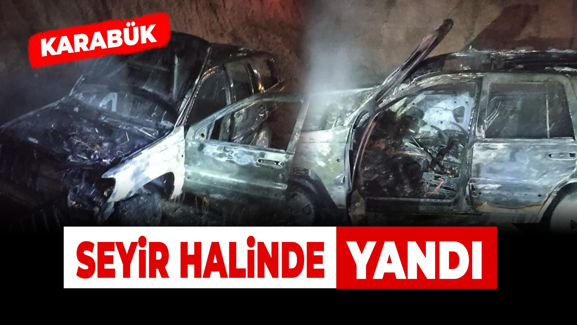Karabük'te Seyir Halindeki Cip Yandı