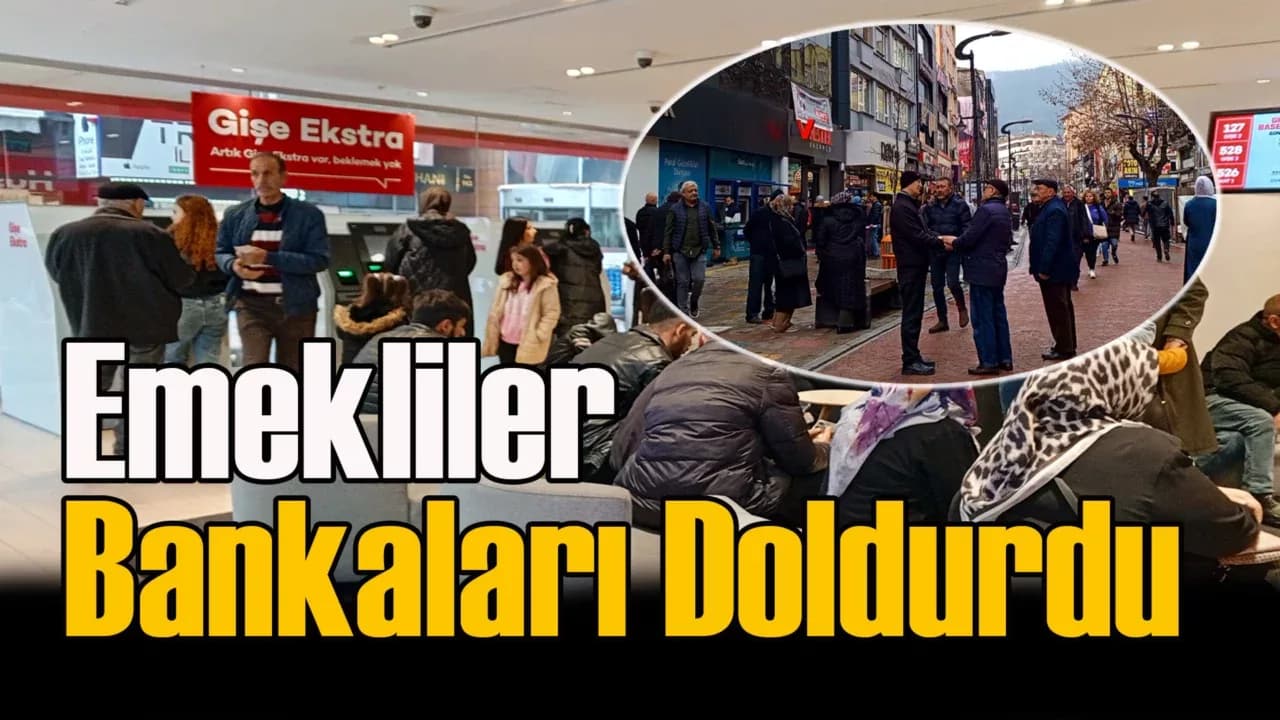 Karabük'te Emekliler Bankaları Doldurdu
