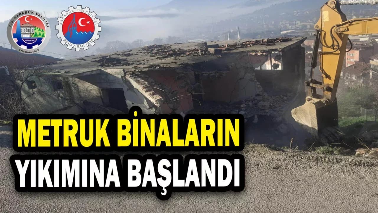 Karabük'te Binaların Yıkımına Başlandı