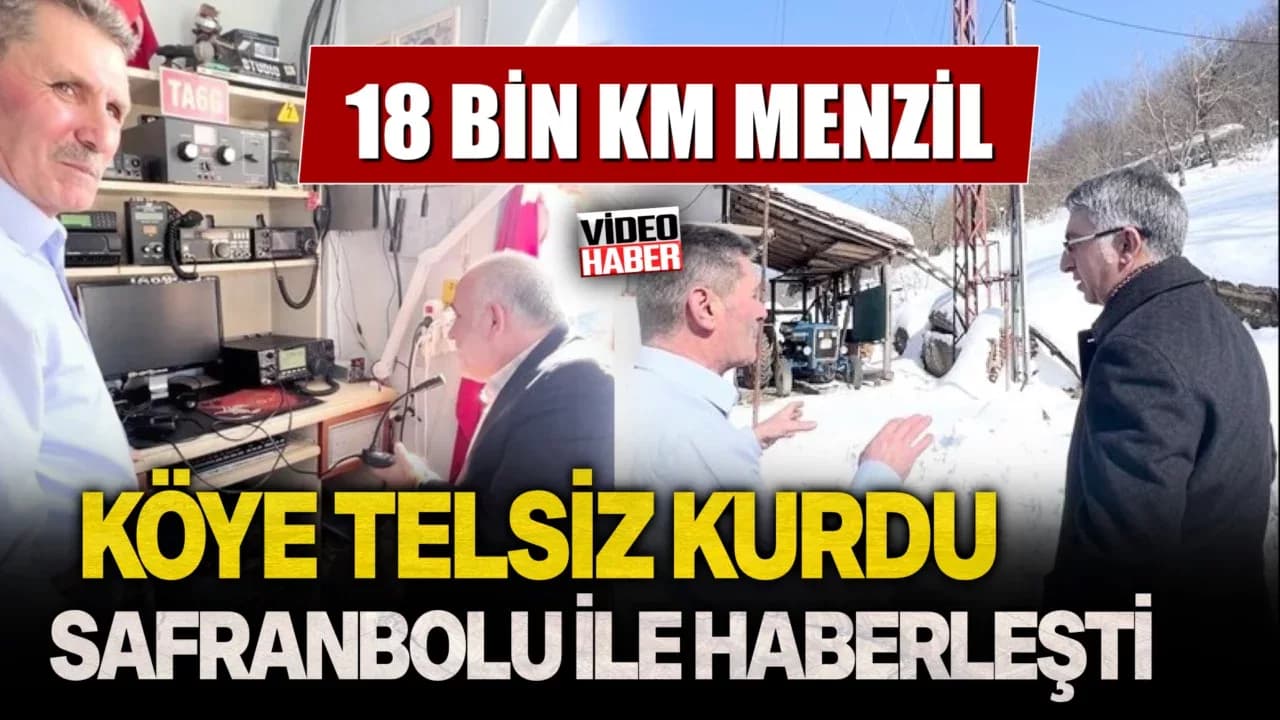 Köye telsiz sistemi kurdu, dünya ile haberleşiyor