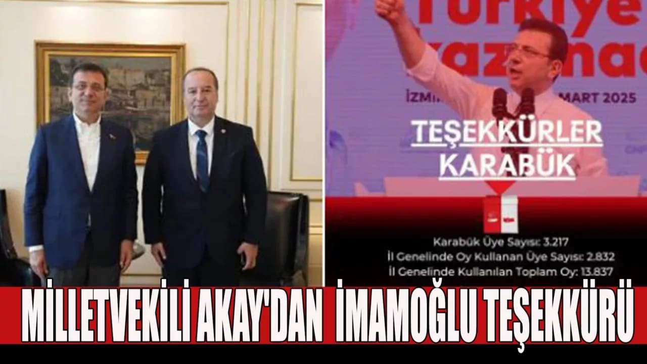 Cevdet Akay’dan Karabüklülere Teşekkür!