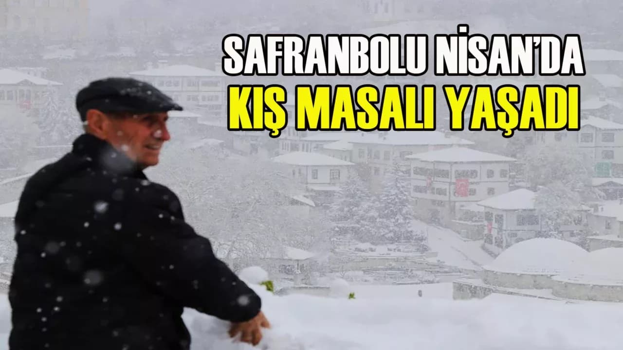 Safranbolu kar manzaraları ile mest etti