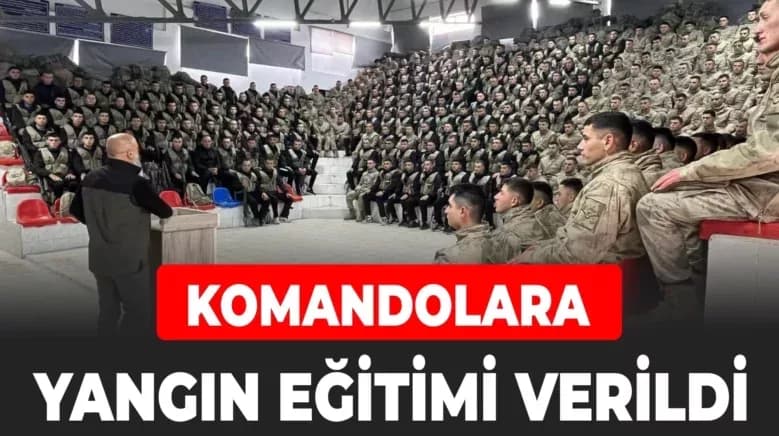Komandolara yangınla mücadele eğitimi verildi