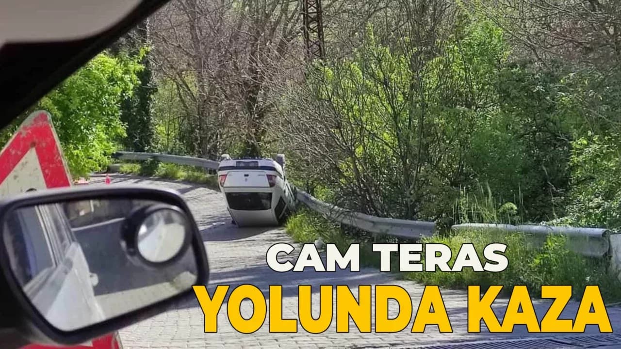 Safranbolu’da Cam Teras Yolunda Kaza: Araç Takla Attı