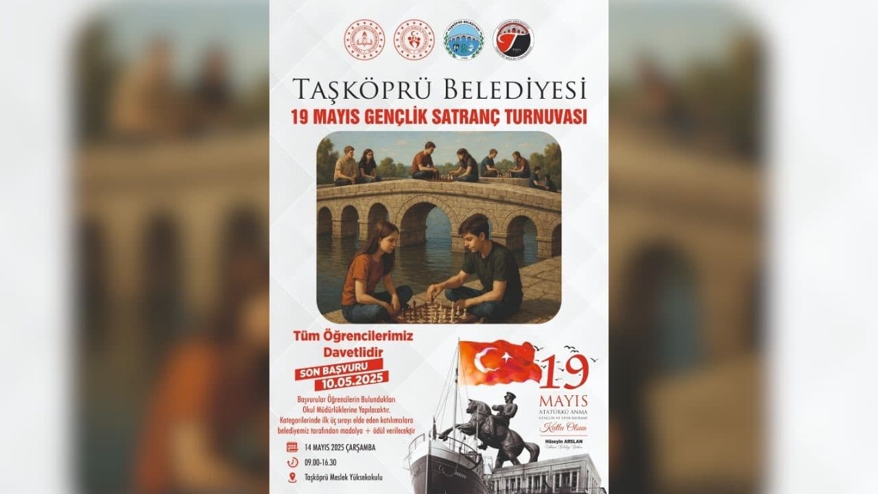 Taşköprü’de 19 Mayıs coşkusu satranç turnuvasıyla taçlanıyor