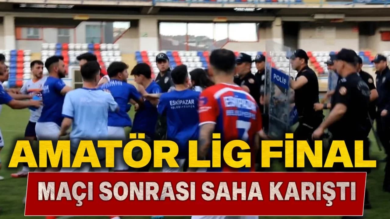 Karabük'te Maç Sonrası Saha Karıştı