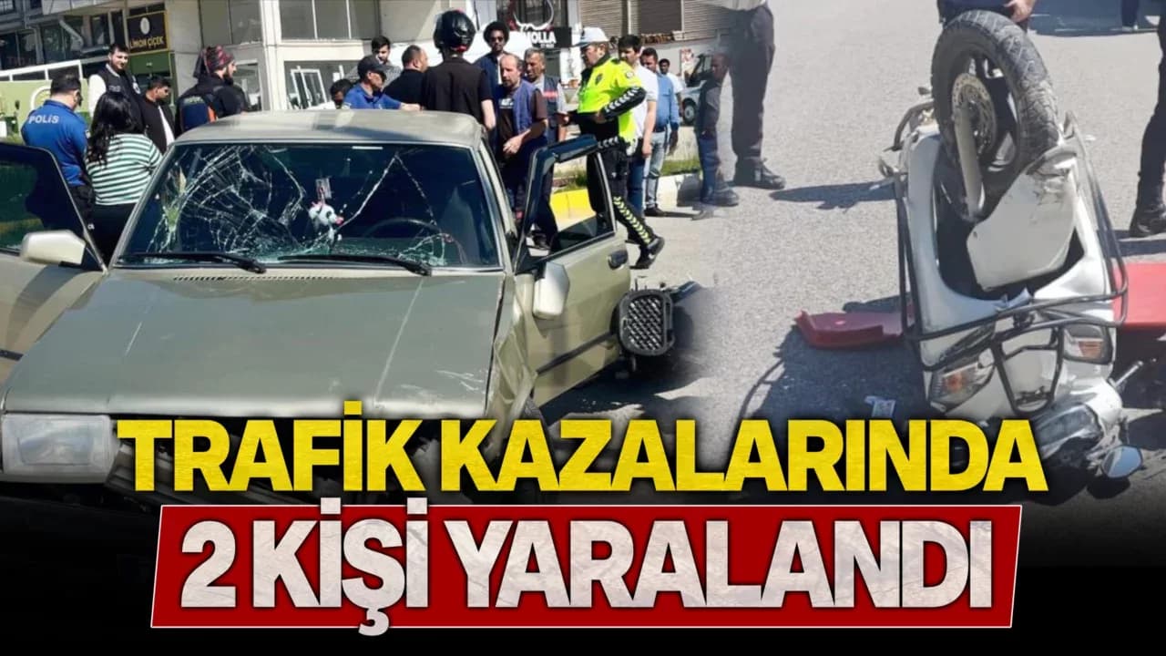 Karabük’te trafik kazalarında 2 kişi yaralandı