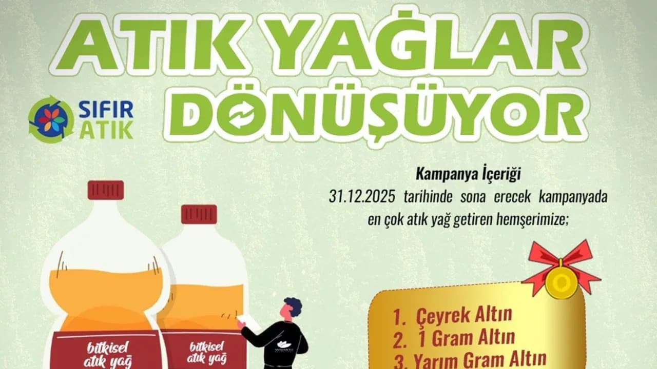 Safranbolu'da En Fazla Atık Yağ Getirene Çeyrek Altın