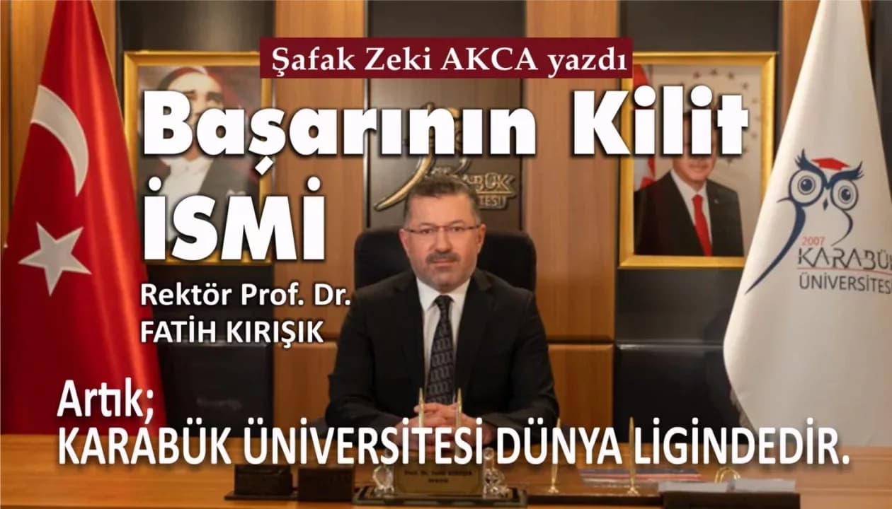 Artık KARABÜK ÜNİVERSİTESİ DÜNYA LİGİNDEDİR.