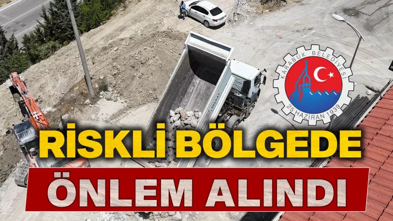 Karabük Belediyesi’nden 100. Yıl Mahallesi’nde Toprak Kaymasına Karşı Güçlü Önlem