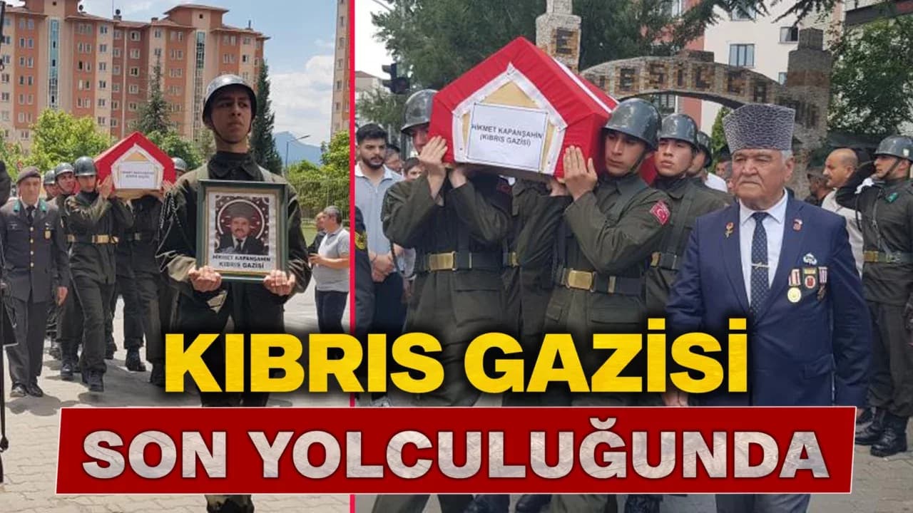 Kıbrıs gazisi toprağa verildi