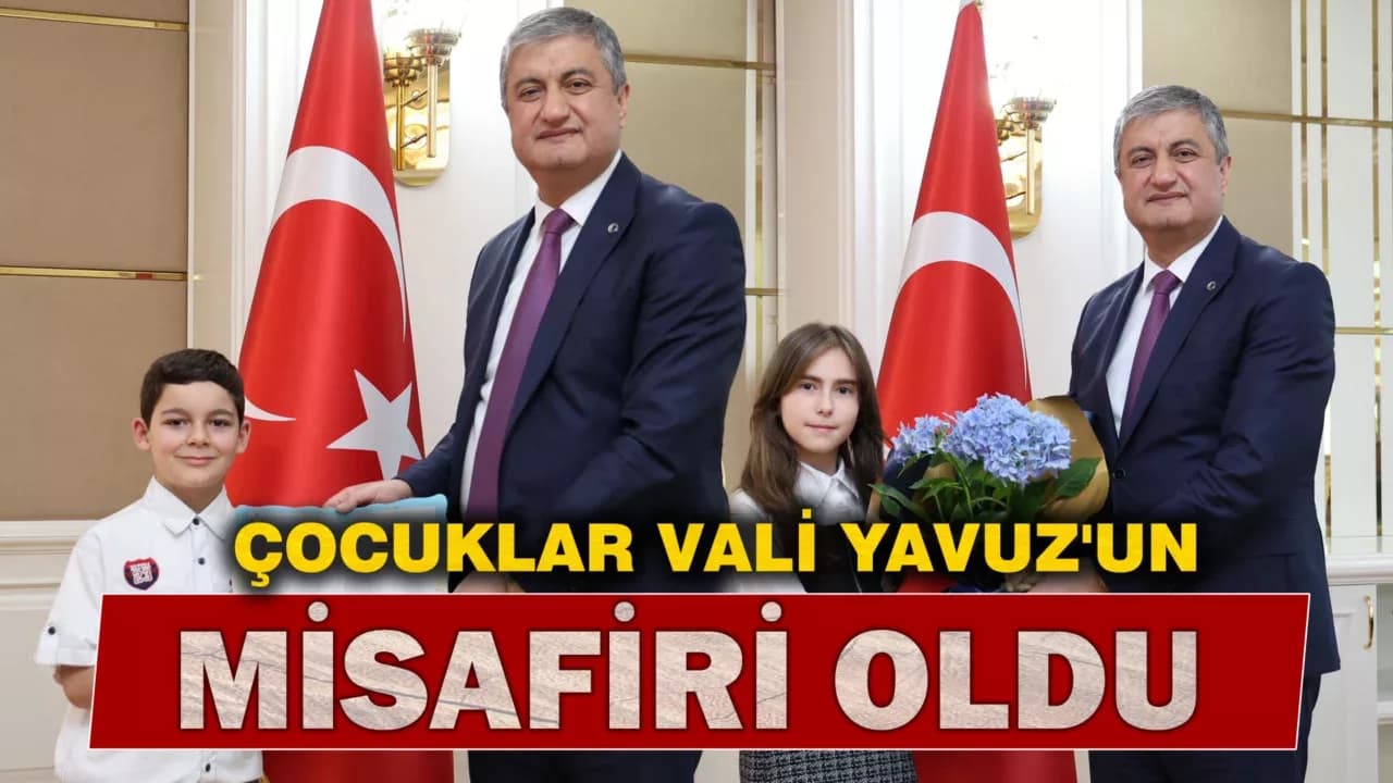 Vali Yavuz, Fevzi Çakmak İlkokulu Öğrencilerini Makamında Ağırladı