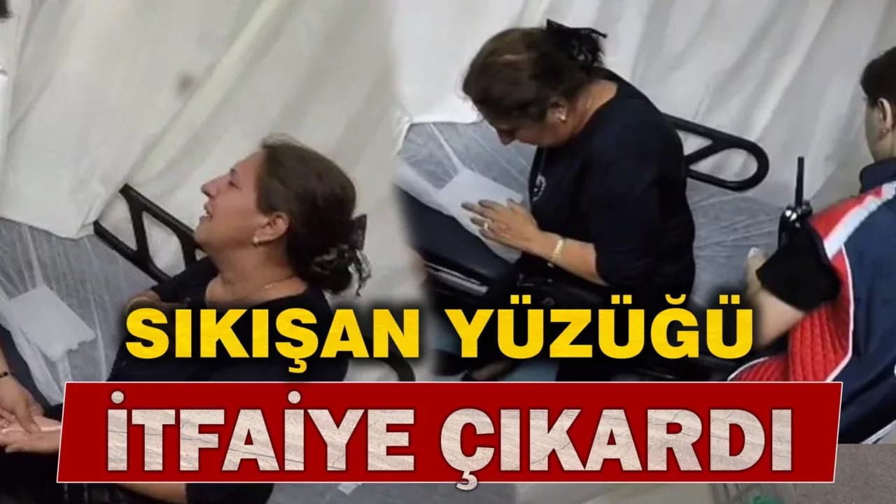 Parmağına sıkışan yüzük itfaiye ekiplerince çıkarıldı