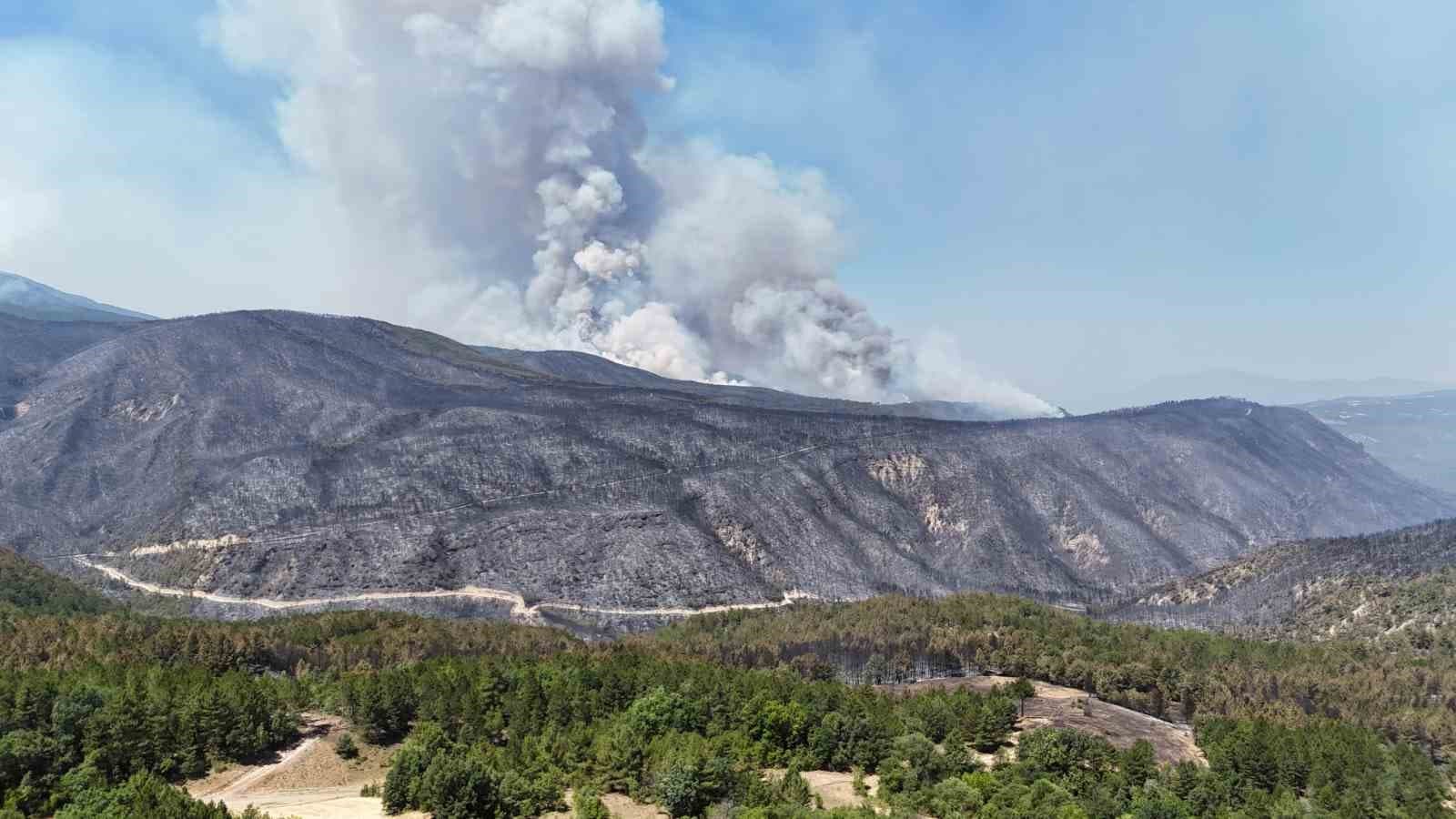 Rüzgar, Karabük’teki orman yangınlarını yeniden alevlendirdi
