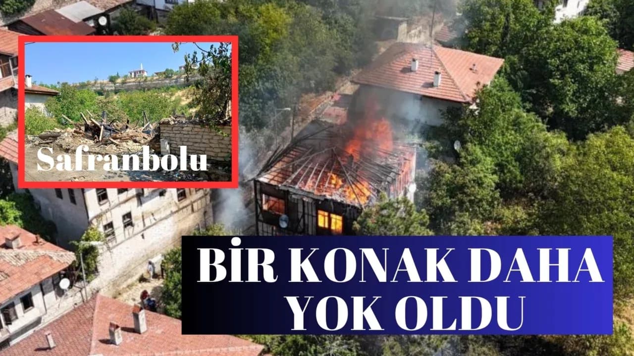 Safranbolu'da 150 yıllık tarihi konak dronla görüntülendi