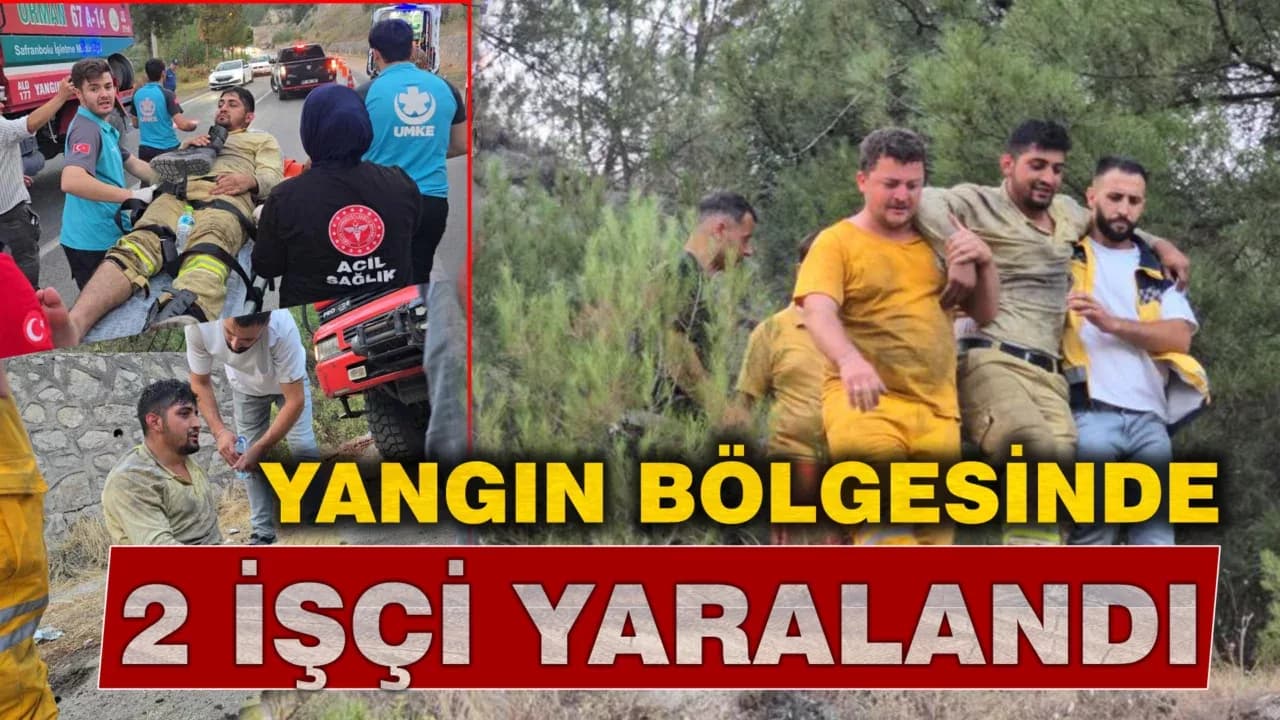 Yangın Bölgesinde Yaralanan 2 İşçi Hastaneye Kaldırıldı