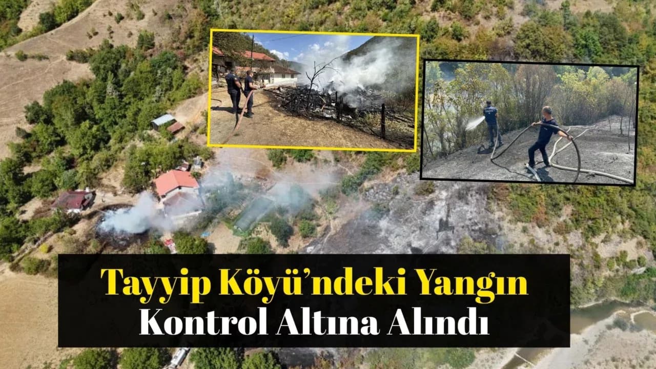 Ahşap evden ormanlık alana sıçrayan yangın kontrol altına alındı