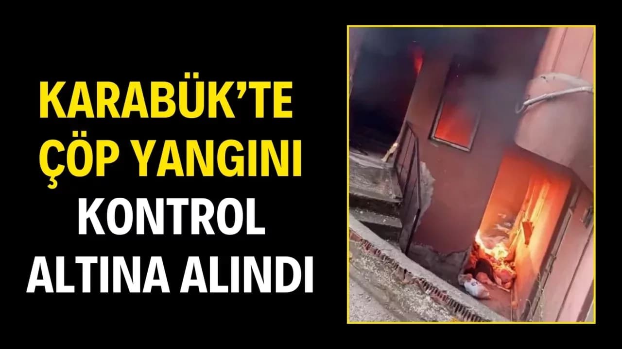 Apartman girişinde çıkan yangın söndürüldü