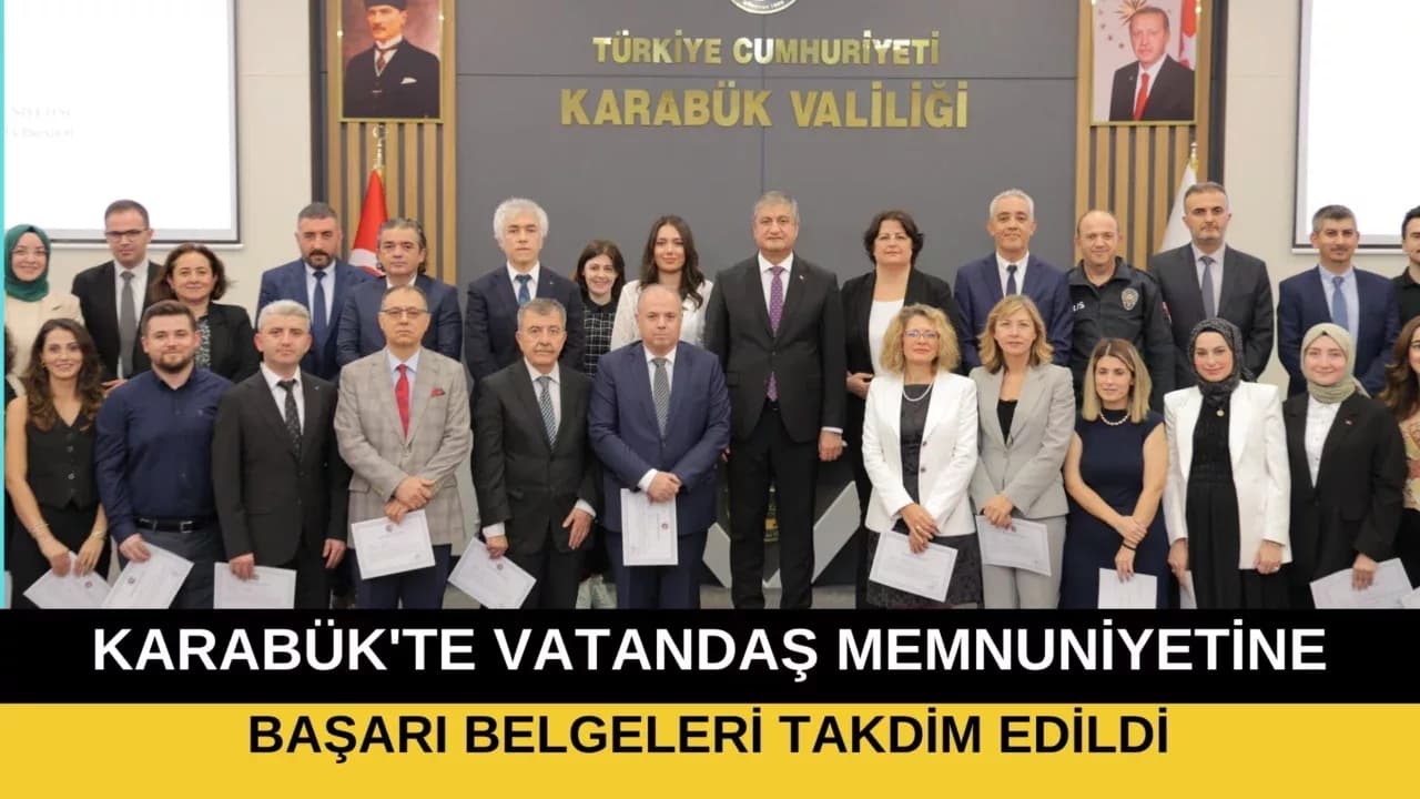 Karabük'te Vatandaş Memnuniyetine Başarı Ödülü