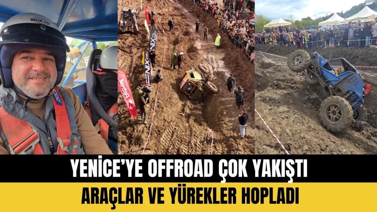 Yenice’de off-road coşkusu: Başkanın "co pilot" olduğu araç havada uçtu!