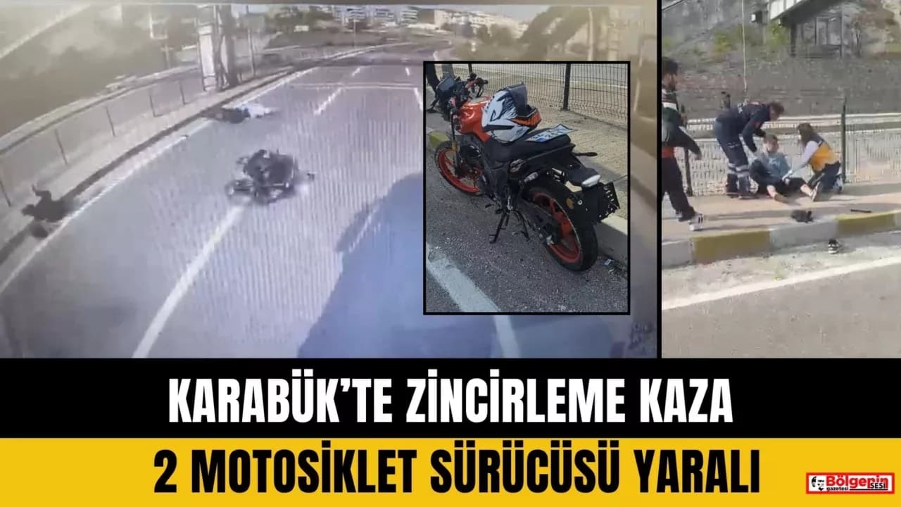 Karabük’te iki motosikletlinin yaralandığı kazada yeni görüntüler ortaya çıktı