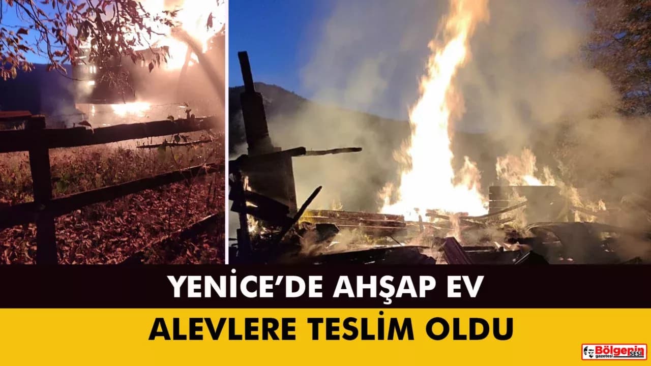 Karabük'te Ahşap Ev Tamamen Yandı: 2 Yaralı